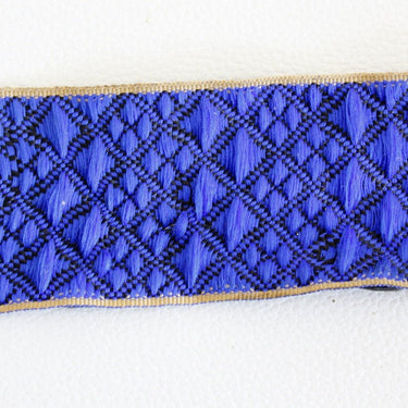 Wholesale Blue And Black Jacquard Trim, Approx. 45mm Wide, Decorative Trim
